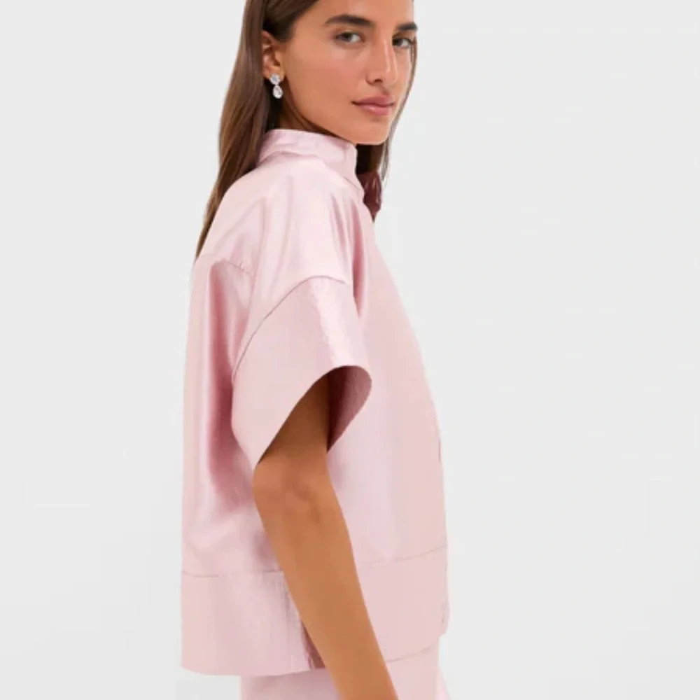 Light Pink Dupioni Trapunto Skirt + Blouse  2x1 Set 🌸 - Picture 3 of 5